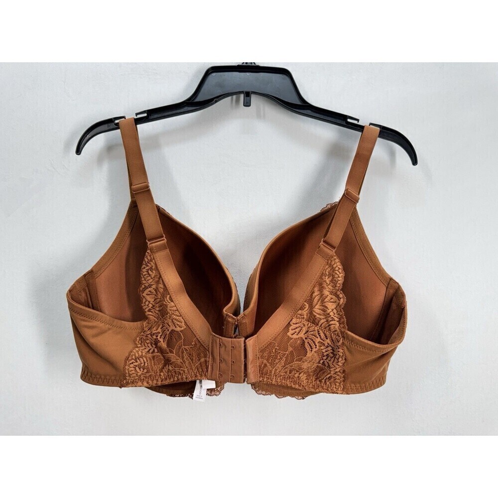 Auden Lightly Lined Balconette Underwire Bra Size 40DDD Brown Lace Underwire - Picture 3 of 8
